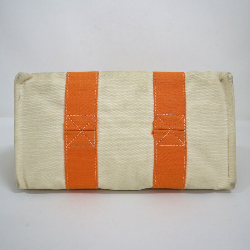 Hermes Bora PM White Orange Canvas Tote X