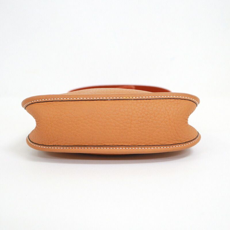 Hermes Evelyne TPM Shoulder Bag Brown Silver Taurillon Clemence
