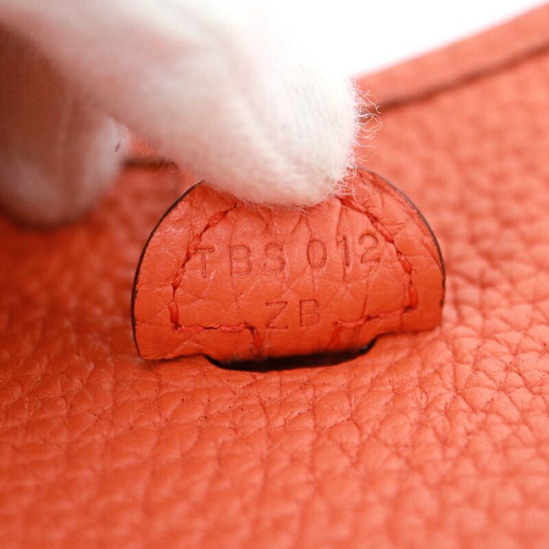 Hermes Evelynemazon Taurillon Clemence Orange Poppy Silver :orange Poppy