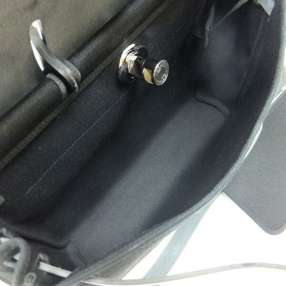 Hermes Messenger Herbag 39 Toile Military Vache Hunter Black Carved
