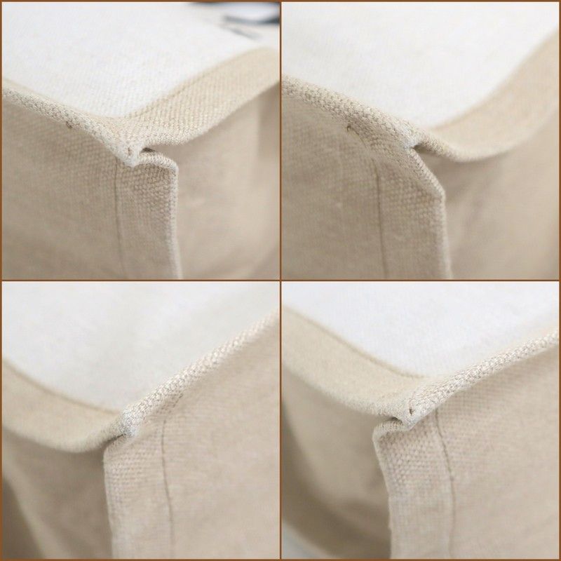 Saint Laurent Rivego Chute Bag Canvas Leather Beige Off White Off-white X Black