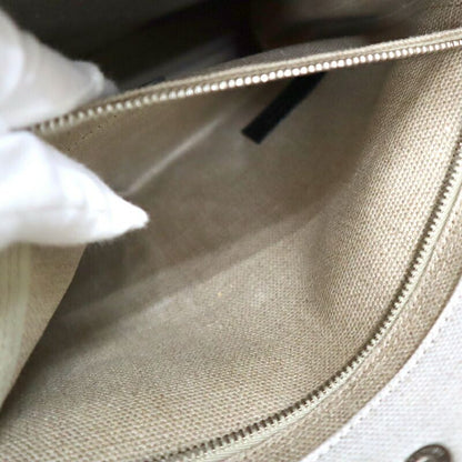 Saint Laurent Rivego Chute Bag Canvas Leather Beige Off White Off-white X Black