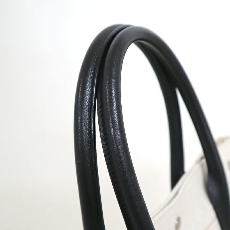Saint Laurent Rivego Chute Bag Canvas Leather Beige Off White Off-white X Black