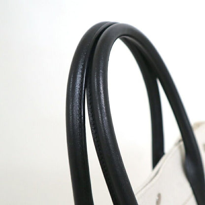 Saint Laurent Rivego Chute Bag Canvas Leather Beige Off White Off-white X Black