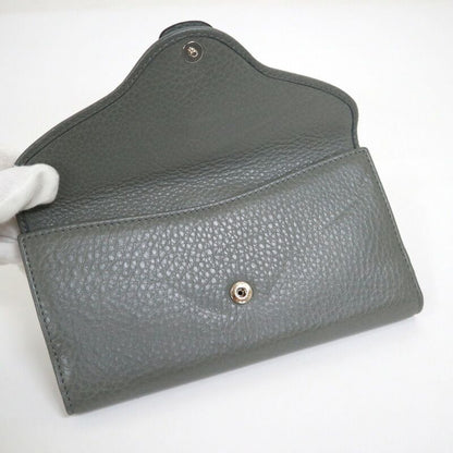 Gucci Horsebit Hook Wallet Leather Moss Gray Silver :moss