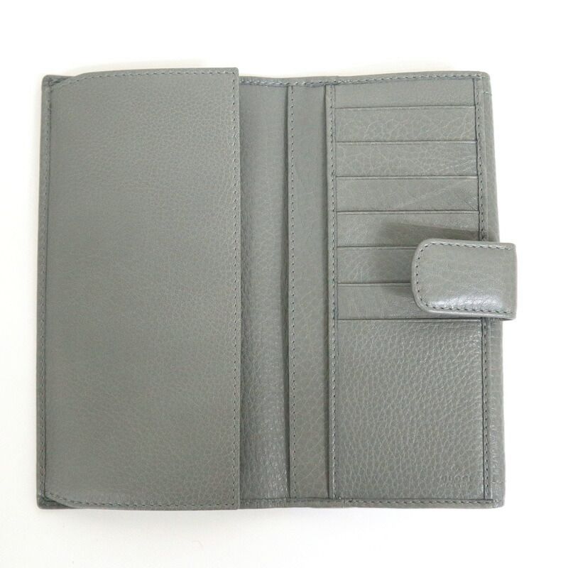 Gucci Horsebit Hook Wallet Leather Moss Gray Silver :moss