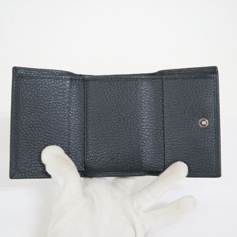 Gucci Trifold Wallet Black Leather