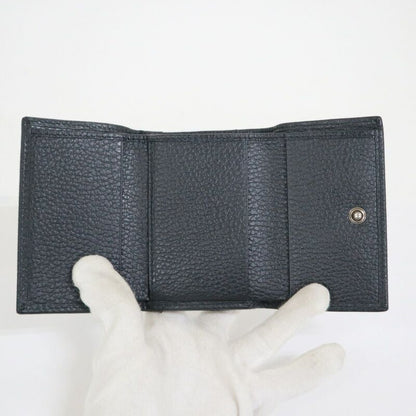 Gucci Trifold Wallet Black Leather
