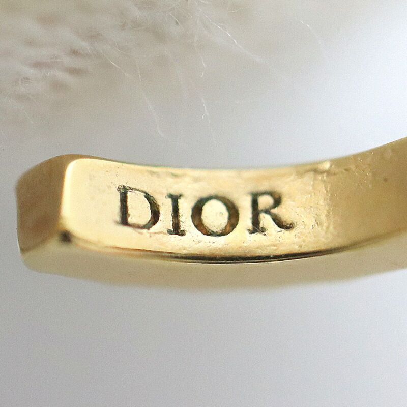 Dior Clair D Lune Swing Earrings Rhinestone Gold Clear
