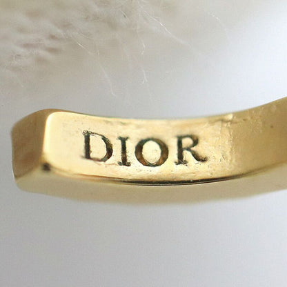 Dior Clair D Lune Swing Earrings Rhinestone Gold Clear