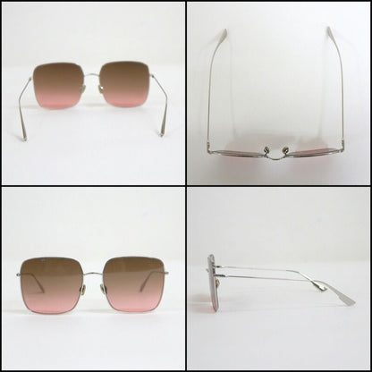 Dior Steria Sunglasses Silver Frame Brown Gradient Lenses