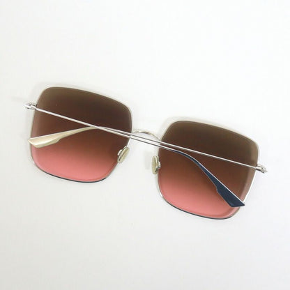 Dior Steria Sunglasses Silver Frame Brown Gradient Lenses