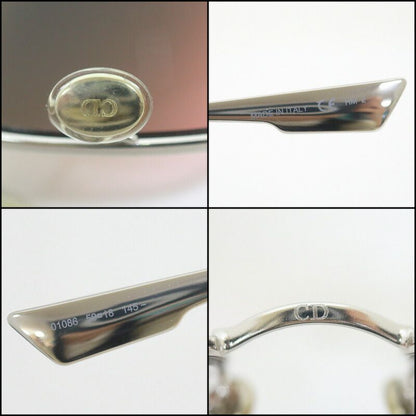 Dior Steria Sunglasses Silver Frame Brown Gradient Lenses