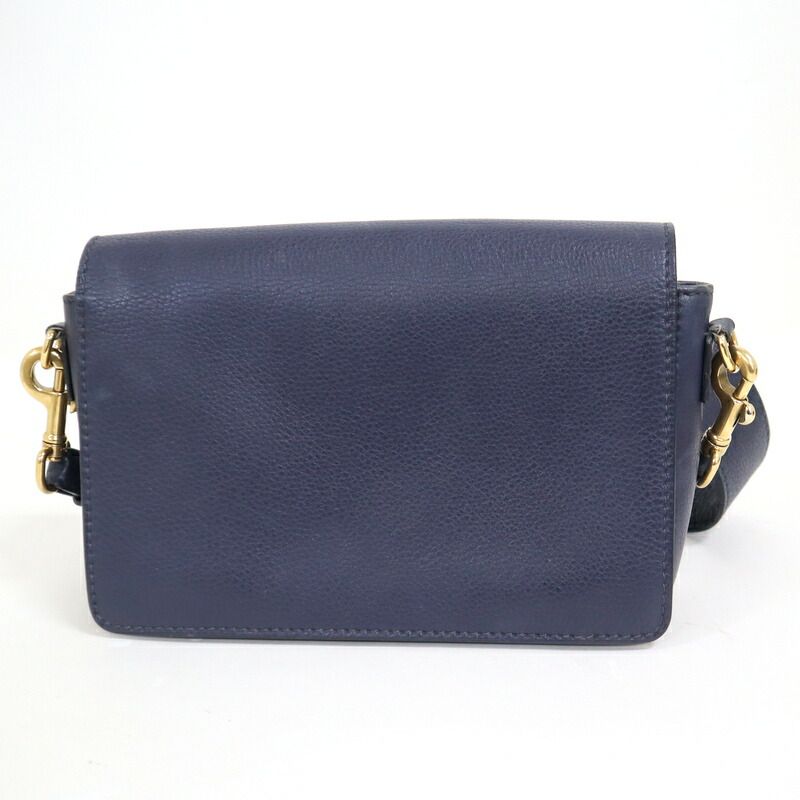 Dior Evolution Shoulder Bag Navy Gold Leather