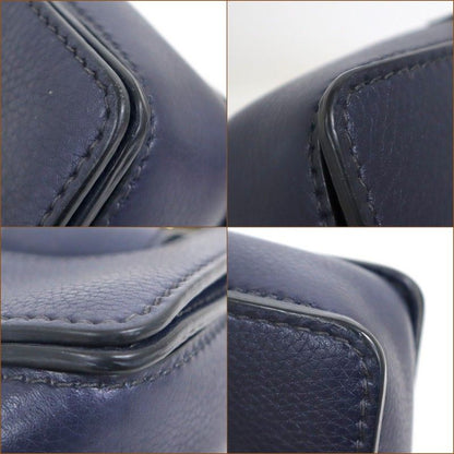 Dior Evolution Shoulder Bag Navy Gold Leather