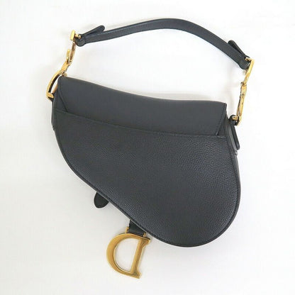 Dior Saddle Bag Mini Black Gold Calf Leather