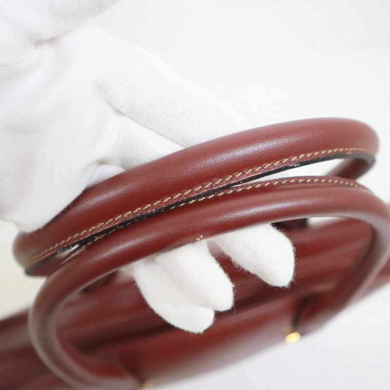 Cartier Handbag Must Leather Red Bordeaux