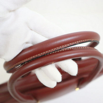 Cartier Handbag Must Leather Red Bordeaux