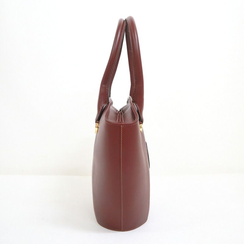 Cartier Handbag Must Leather Red Bordeaux
