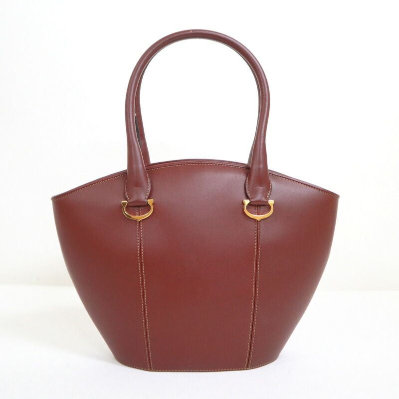 Cartier Handbag Must Leather Red Bordeaux