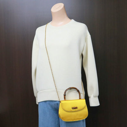 Gucci Bamboo Satin Shoulder Bag Gold