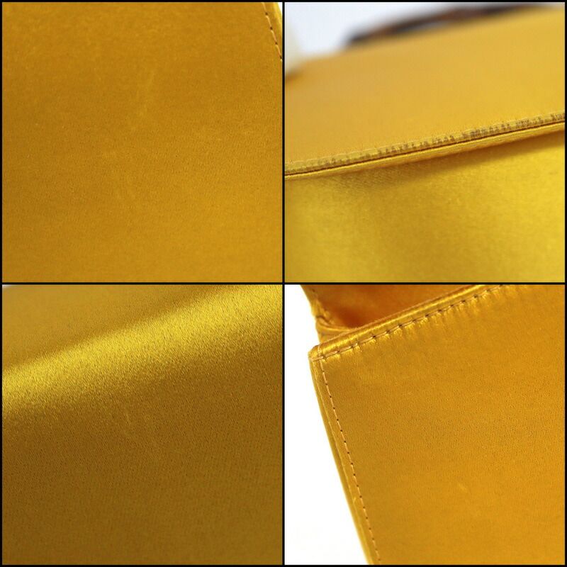 Gucci Bamboo Satin Shoulder Bag Gold