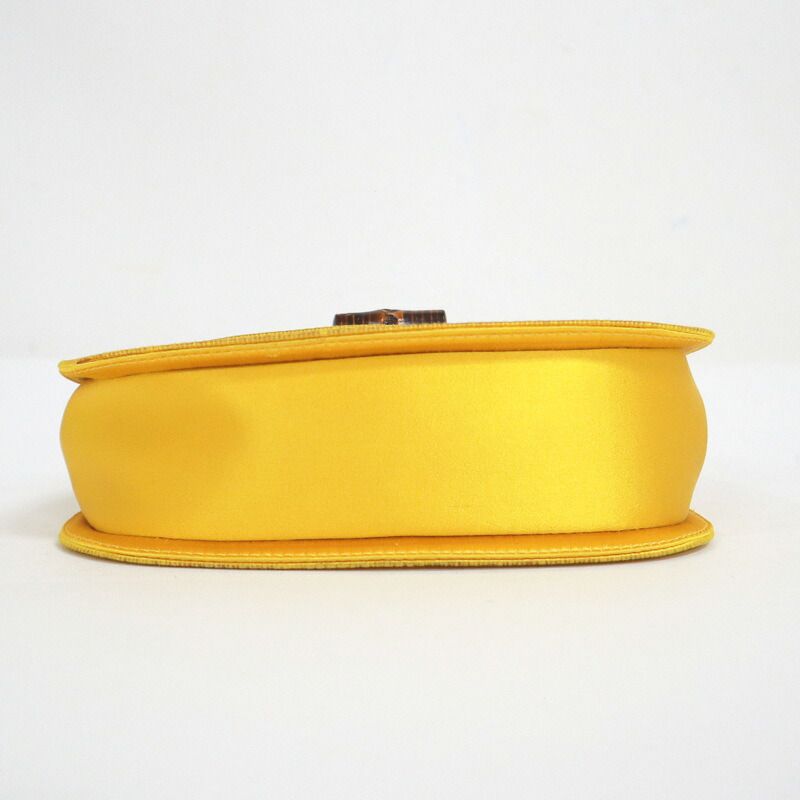 Gucci Bamboo Satin Shoulder Bag Gold