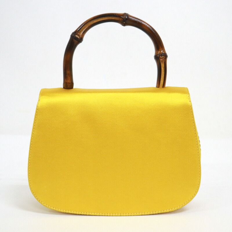 Gucci Bamboo Satin Shoulder Bag Gold