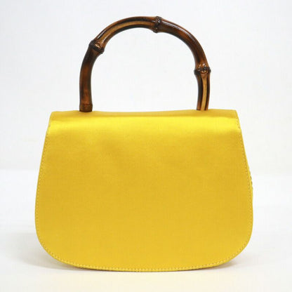Gucci Bamboo Satin Shoulder Bag Gold