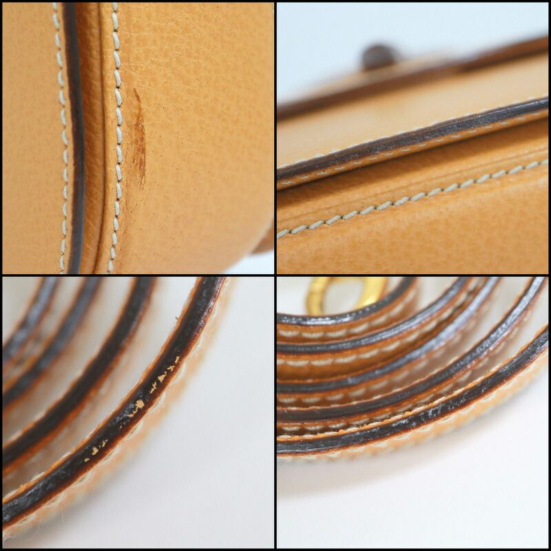 Gucci Bamboo 2-Way Shoulder Bag Leather Brown Gold : Light