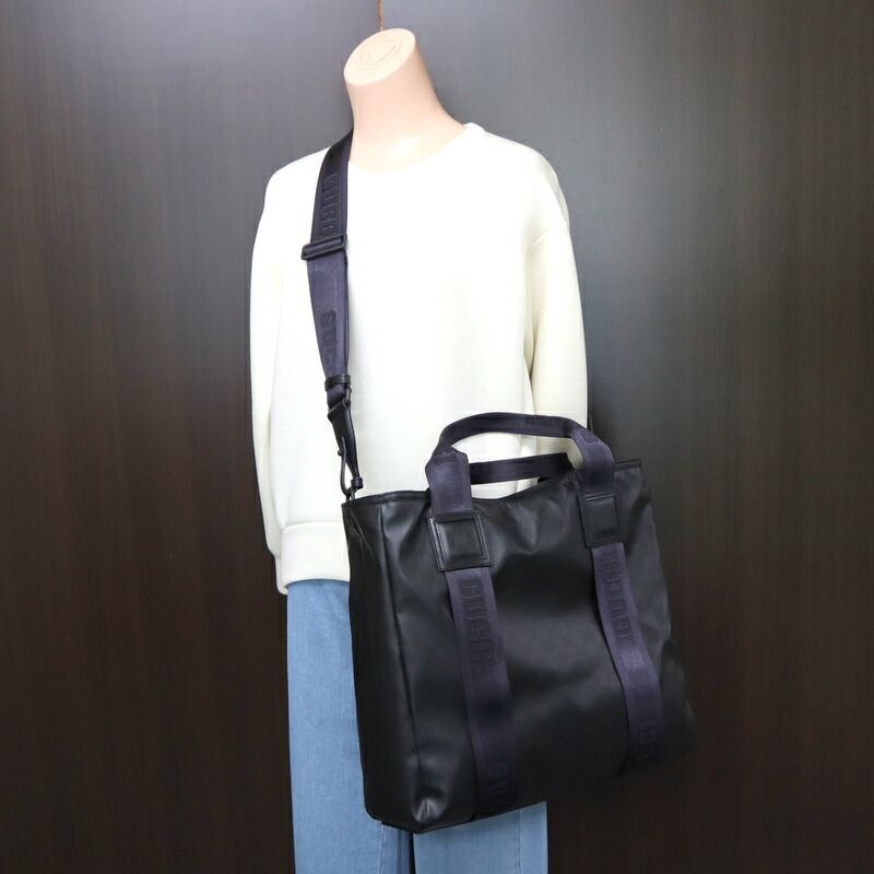 Gucci 2-Way Tote Matte Crystal GG Canvas Black