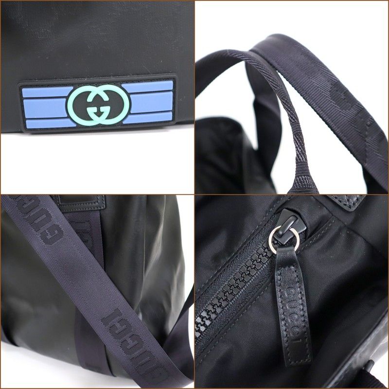 Gucci 2-Way Tote Matte Crystal GG Canvas Black