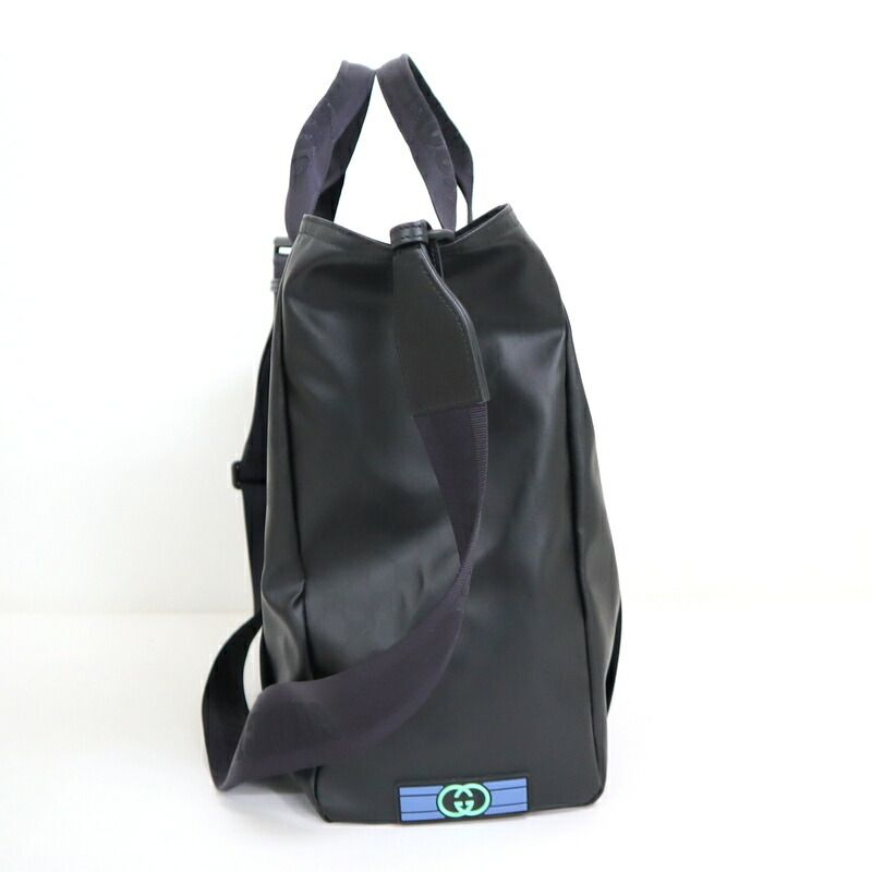 Gucci 2-Way Tote Matte Crystal GG Canvas Black