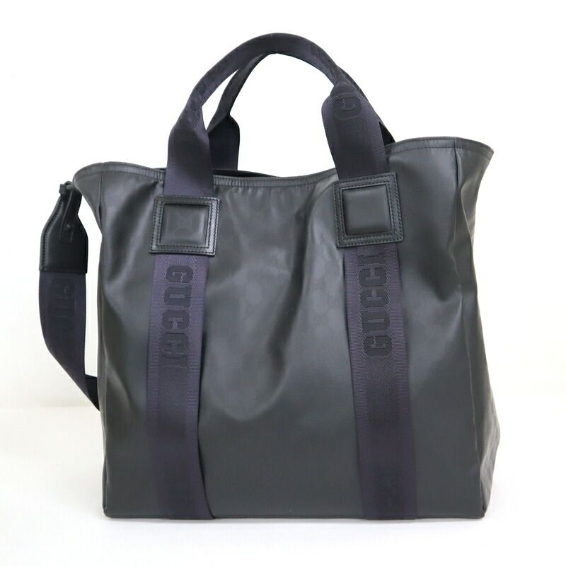 Gucci 2-Way Tote Matte Crystal GG Canvas Black