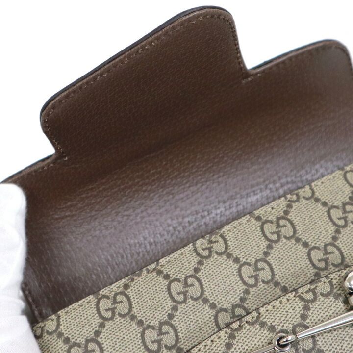 Gucci Horsebit Shoulder Bag GG Supreme Brown