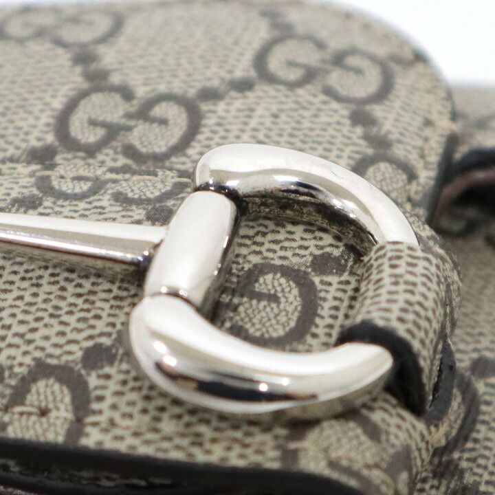 Gucci Horsebit Shoulder Bag GG Supreme Brown