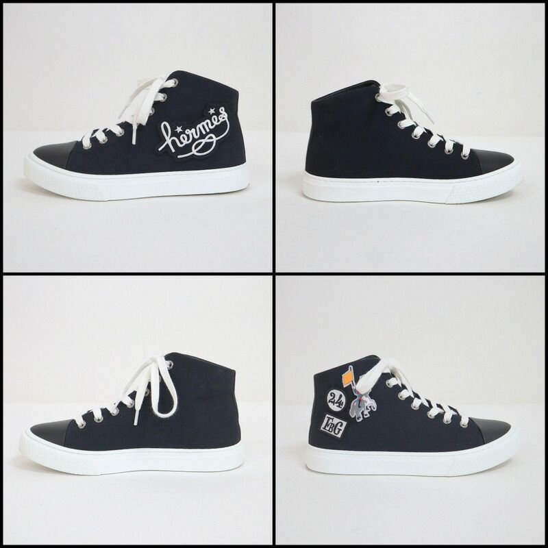 Hermes Iriko Sneakers Canvas Black 36