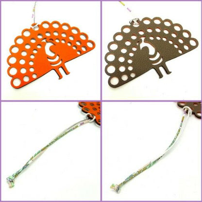 Hermes Petit Ash Bag Charm Togo Epsom Orange Gray :orange