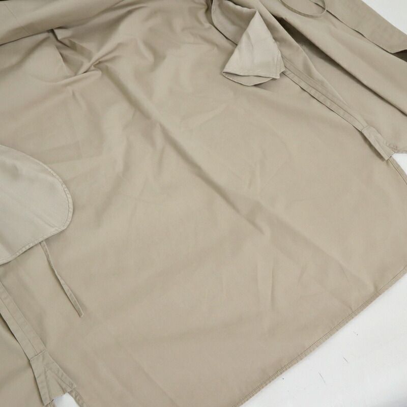 Hermes Long Coat Beige with Solder Mark Sta 38