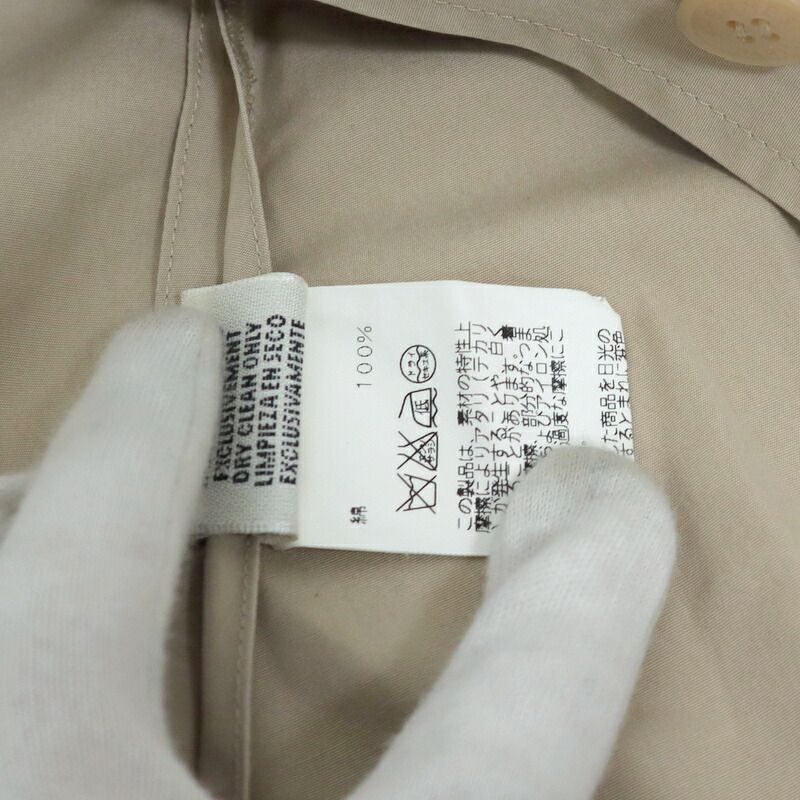 Hermes Long Coat Beige with Solder Mark Sta 38