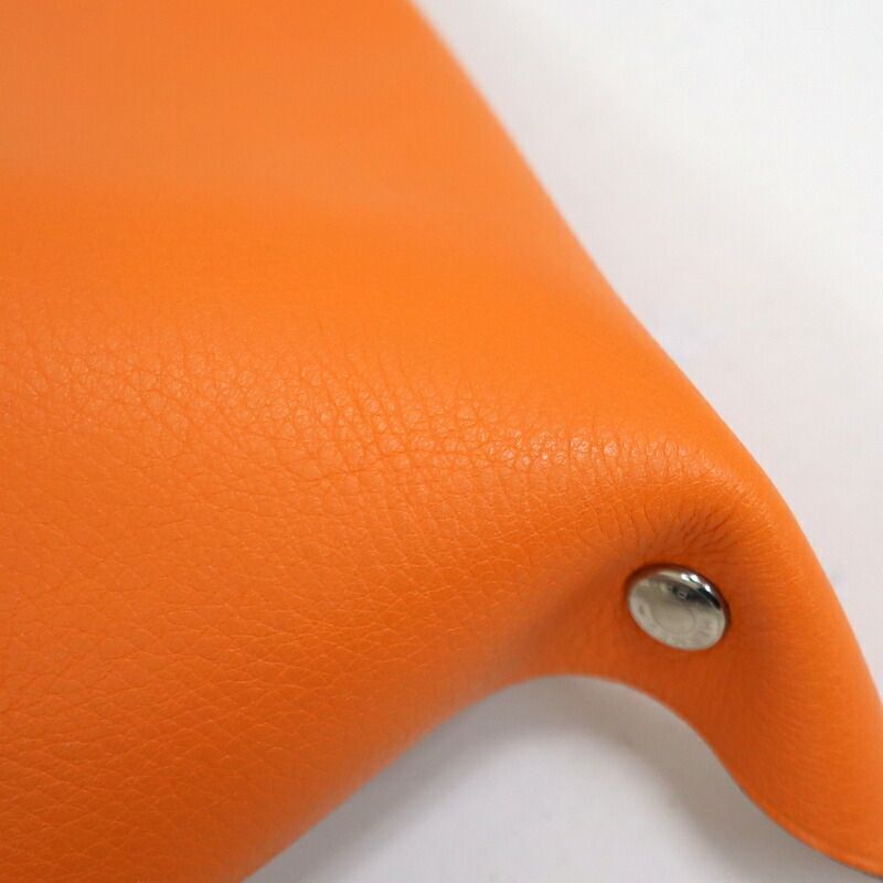 Hermes Vidoposh Midosuji Store Limited Orange Leather Shoulder Bag :orange