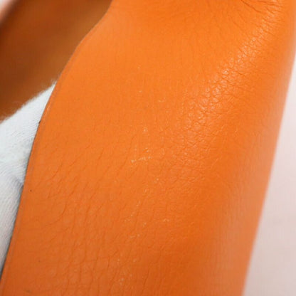 Hermes Vidoposh Midosuji Store Limited Orange Leather Shoulder Bag :orange