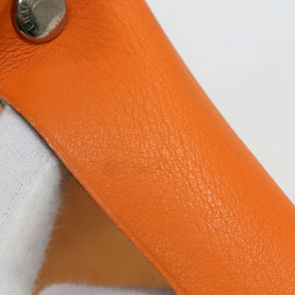 Hermes Vidoposh Midosuji Store Limited Orange Leather Shoulder Bag :orange