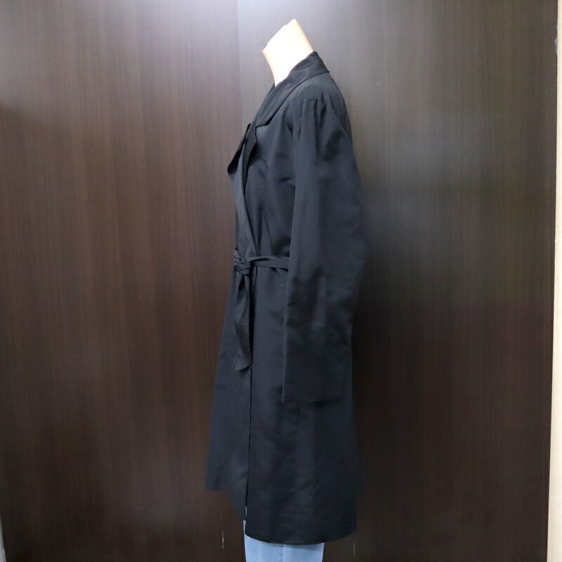 Hermes Coat Silk Acetate Black 40