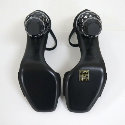 Hermes Dolly Sandals 36 Black
