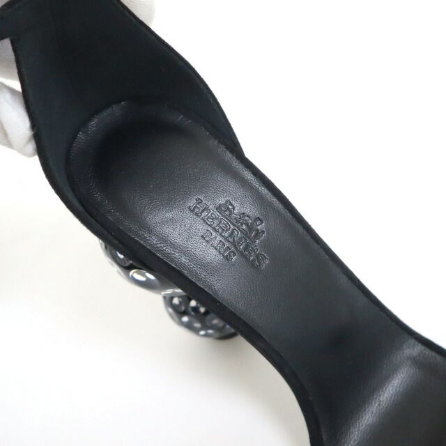 Hermes Dolly Sandals 36 Black