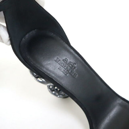 Hermes Dolly Sandals 36 Black