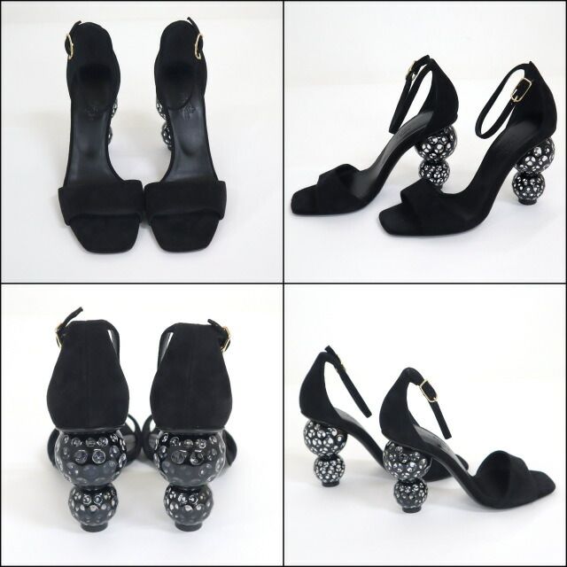 Hermes Dolly Sandals 36 Black
