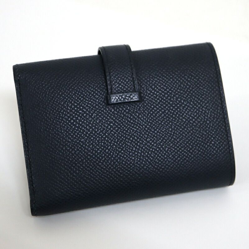 Hermes Bearn Combination Blue Navy Gold Epsom
