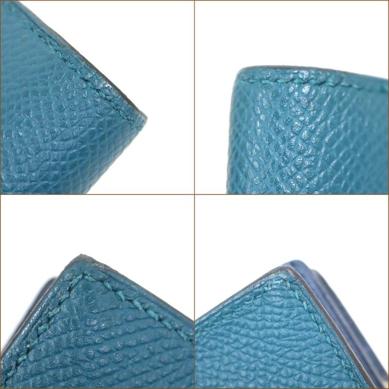 Hermes Bearn Souffle Verso Wallet Bicolor Veil Boss Folle Deep Blue Vale Bosphor